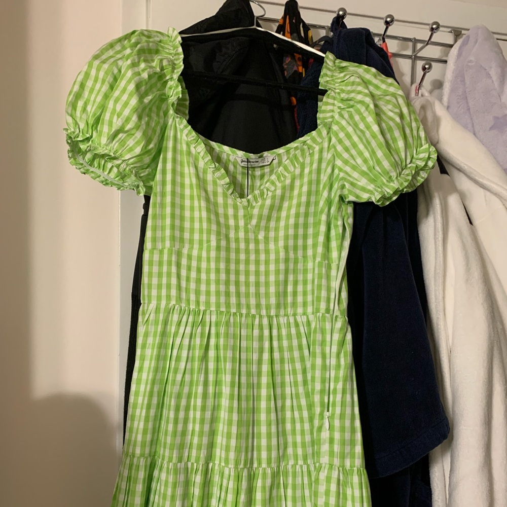 NEW ASOS green gingham dress size Small 🌞 - Picture 3 of 3